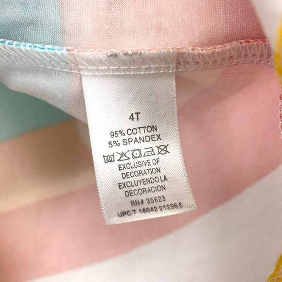 Fiream Mini Dress Long Sleeve Multicolor Striped Girls Size 4T NEW - Picture 6 of 6